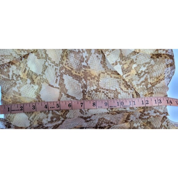 Leith Dress Womems Sz Medium V Neck Ruffles Animal Print Long Sleeve - Picture 10 of 11